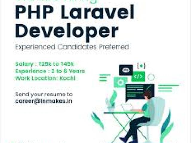 PHP and Laravel Developer Job Vacancy Available in chinniyampalayam