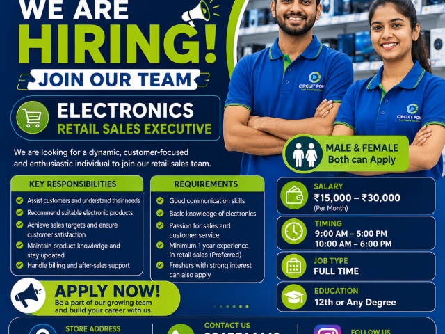 Electronics Store Sales Executive jobs in Ukkadam