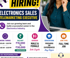 Electronics Sales Telemarketing Executive jobs in Coimbatore