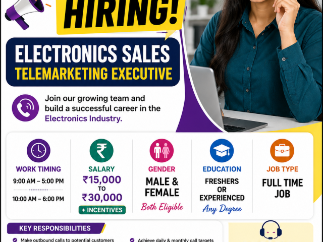 Electronics Sales Telemarketing Executive jobs in Chennai