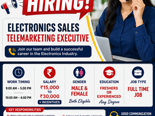 Business Development Executive – Electronics jobs in Erode