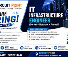IT Infrastructure Engineer (Server + Network + Firewall) jobs in Coimbatore