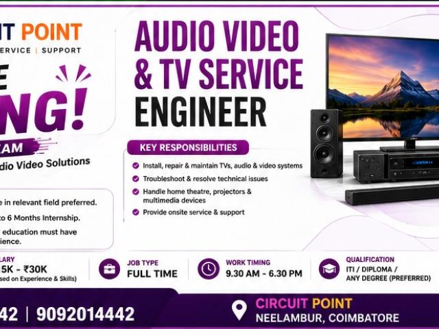Audio Video & TV Service Engineer Jobs in Madurai