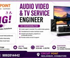 Audio Video & TV Service Engineer Jobs in Madurai