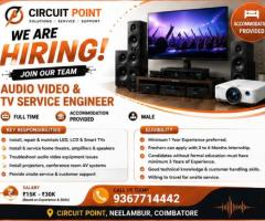 Audio Video & TV Service Engineer Jobs in Tiruppur